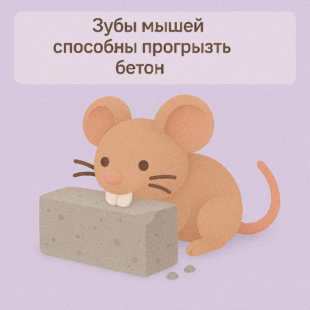 🐭 Маленький грызун — большая сила
Зубы мышей настоль...