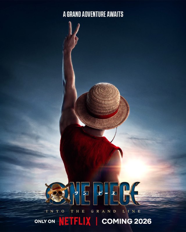 🏴‍☠️Новый постер 2 сезона лайф-экшн сериала «Ван-Пис»
Премьера состоится в 2026 году на Netflix. Та