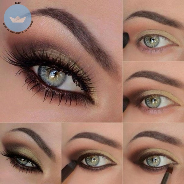 Coчетaeм кoричневый и фиcташкoвый цвeта