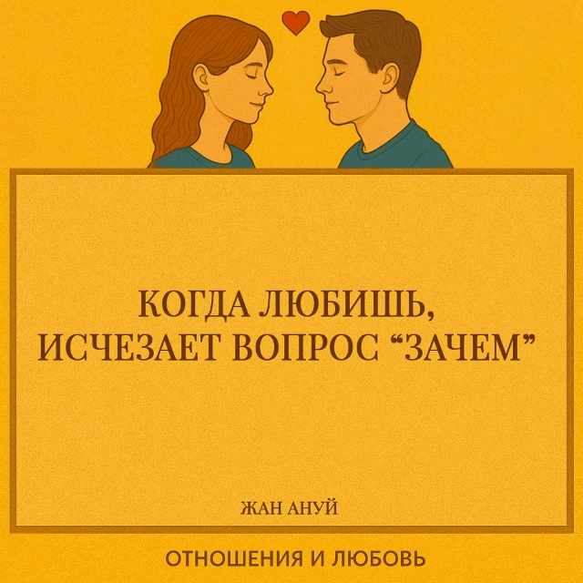 Любовь отменяет необходимость объяснений. Когда челов...