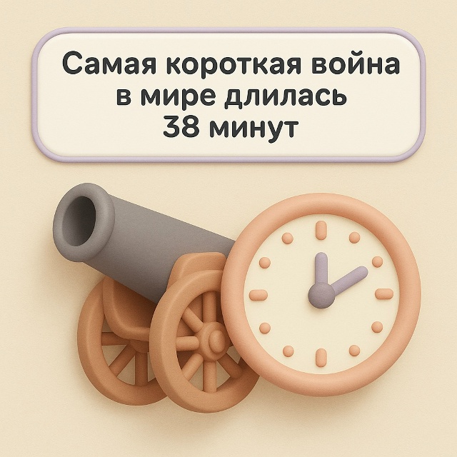 ⏱️ Война длиной в полчаса
Самая короткая война в исто...