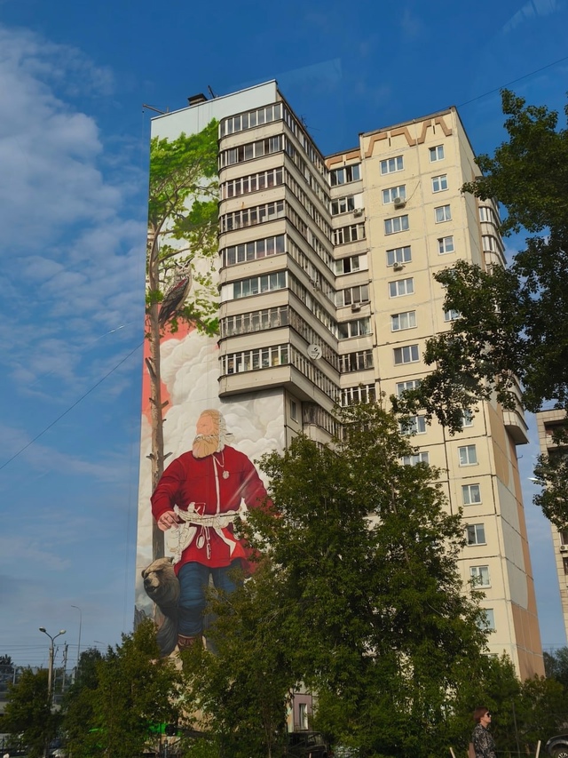 😍 Богатырь готов!
Новый мурал на Малкова, 30 закончили...