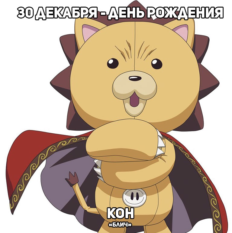 🎉 30 декабря - День рождения Кона из аниме «Блич»