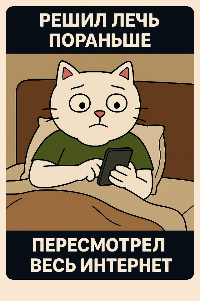 Каждый вечер одно и то же — планируешь уснуть вовремя, ...