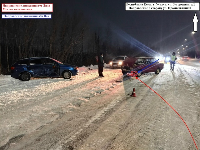Вчера в Усинске было не одно ДТП... Водитель Lada не справ?...