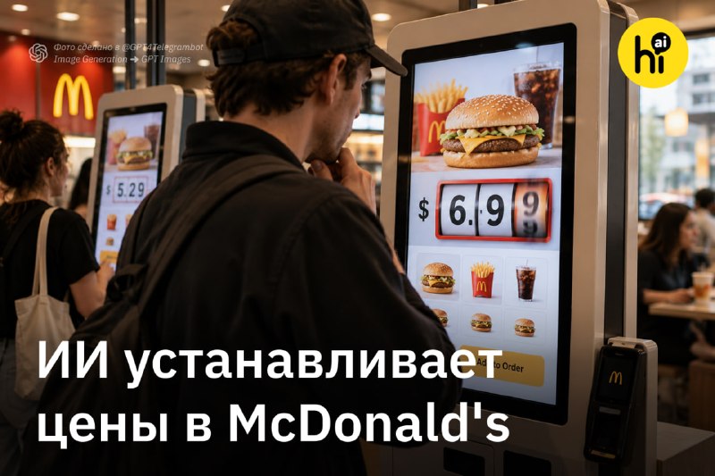💰 ИИ устанавливает цены в McDonald's
McDonald's использует ИИ, чтобы устанавливать цены на бургеры