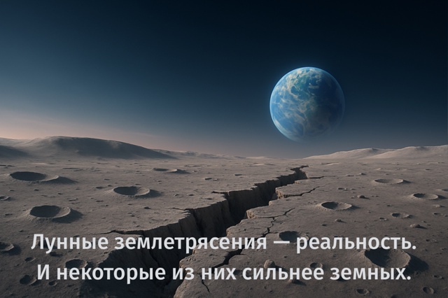 🌕 Лунные землетрясения — реальность.
И некоторые из н...