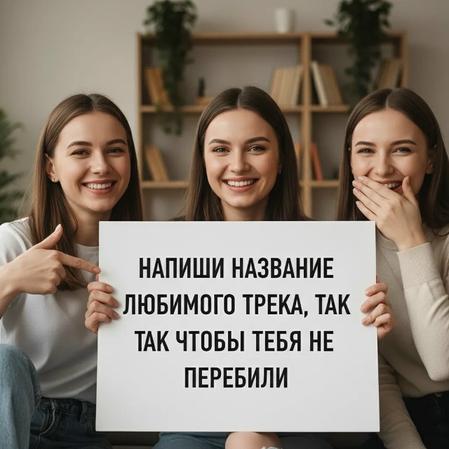 Напиши название любимого трека по буквам, так чтобы те?...