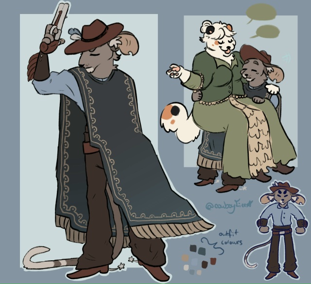 Воробей и Львиносвет в ковбойском АУ
© cowboyfirestar
#KV_ZZ_ART