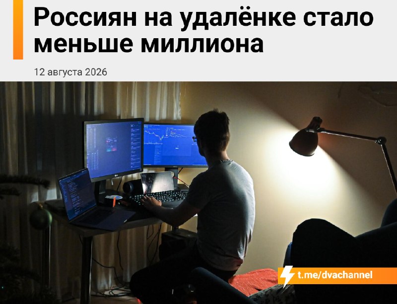Удалёнщиков в России почти не осталось — их число упало ниже миллиона
Теперь работать из дома чаще