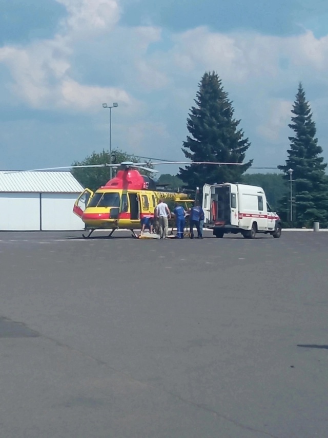 🚁 Сегодня, благодаря санитарной авиации, пациент с ож?...