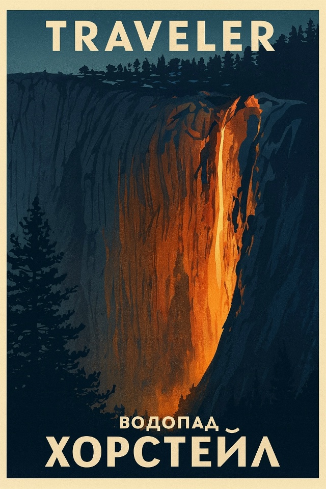 🌍 Водопад Хорстейл (Horsetail Fall) — одно из самых редких пр...