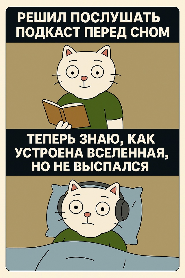 Хотел просто уснуть под спокойный голос ведущего.
А в и...