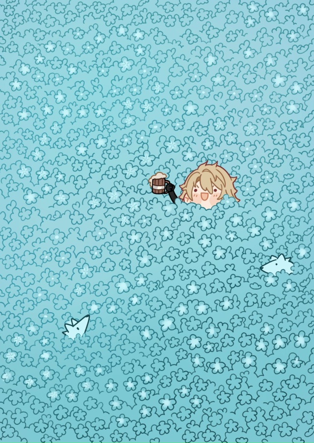 — И снова малыши из Геншина в поле цветочков на обои дл...