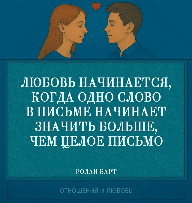 Это размышление — не просто о любви, а о влюблённости к...