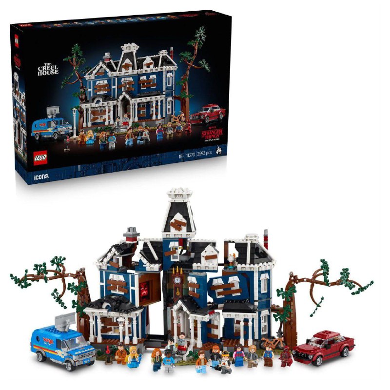 LEGO представила огромный набор по «Очень странным делам».
Дом Крилов из 2600 деталей и 13 минифиг