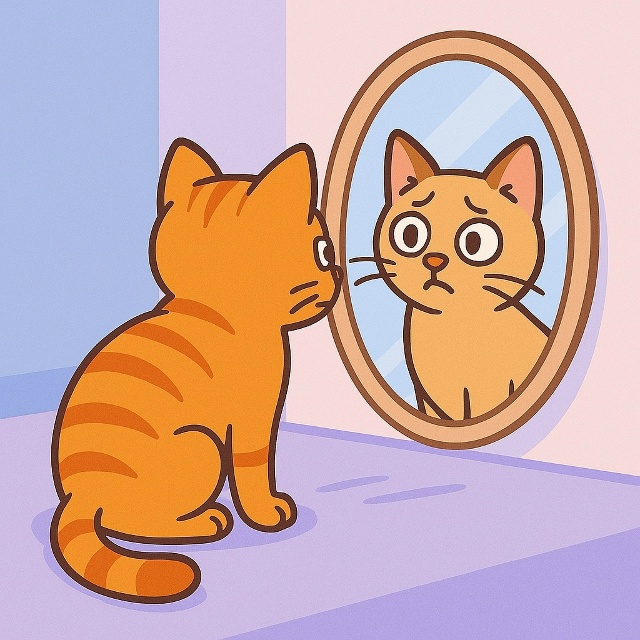 Кошки могут узнавать себя по запаху, но не по отражению...