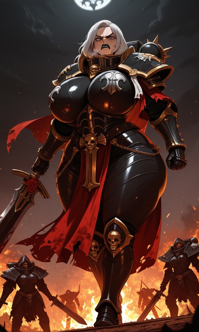 Персонаж: Adepta Sororita
Сеттинг: Warhammer 40K
Автор: Ai generated