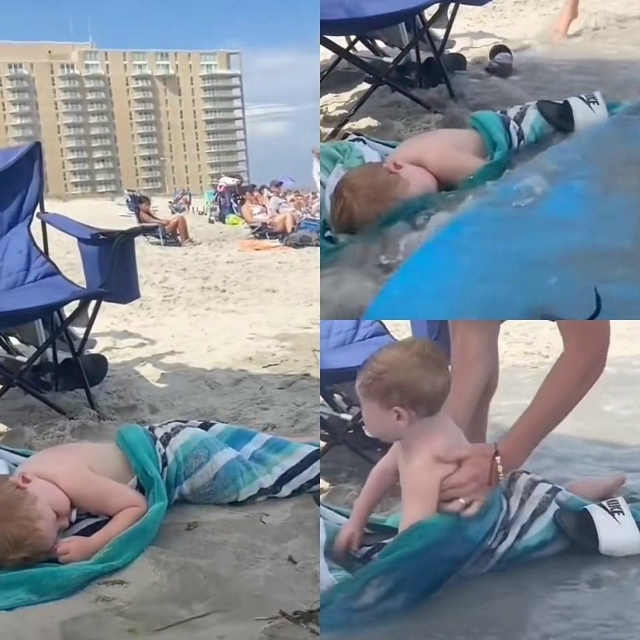 Эти родители, похоже, просто забыли своего ребенка на б...