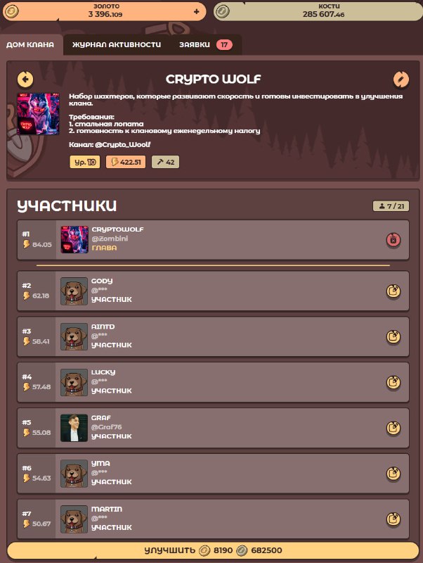 #Labrador 🐶
🏵 Какие обновления кланов нас ждут?
Пока вы разбираетесь с текущим функционалам мы рас
