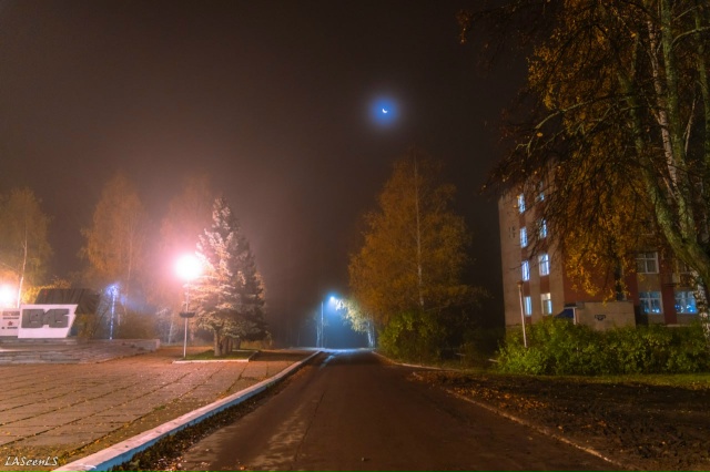 Туманная ночь.
Фото: Юрий Жарков