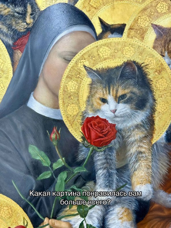В интернете хайпанул японский художник Tokuhiro Kawai — он пишет картины, где коты изображены в обра