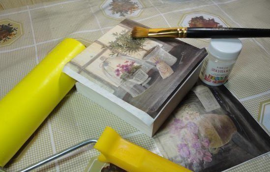 Декупаж и декор коробочки. Как нарисовать вуаль