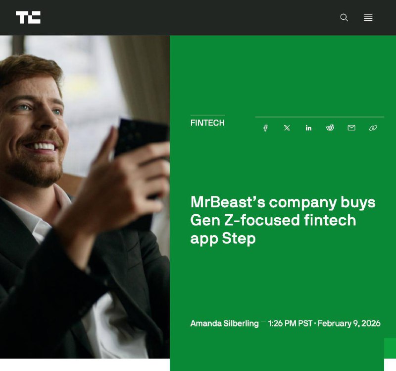 MrBeast купил себе целый банк (!) — финтех сервис Step с 7 млн активными клиентами, в основном подро