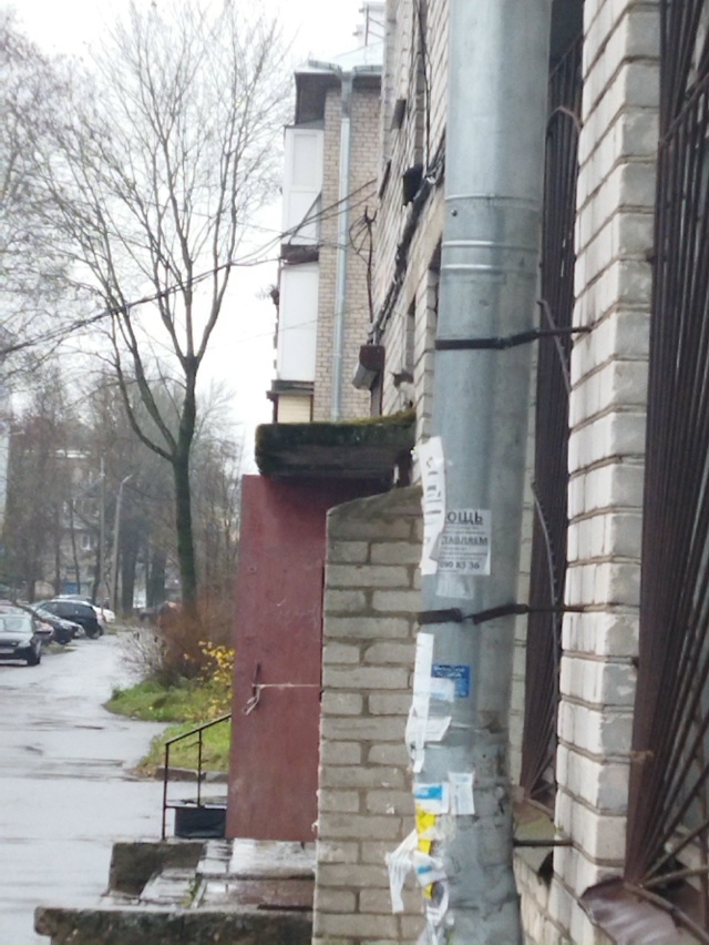 Добрый день, на Молодежной 18, во дворе на козырьке подъ?...