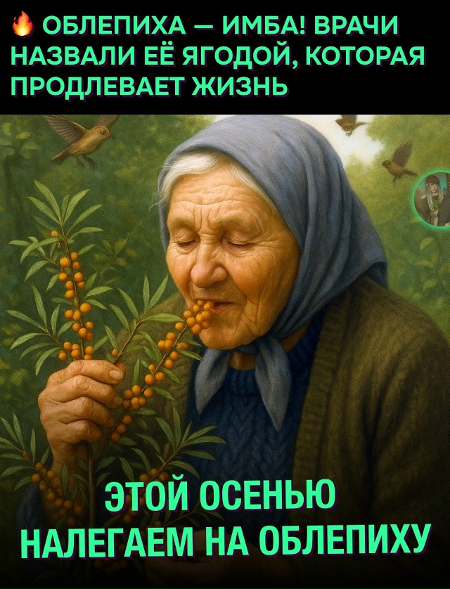 ⚡ Врачи назвали облепиху ягодой, которая продлевает ж?...