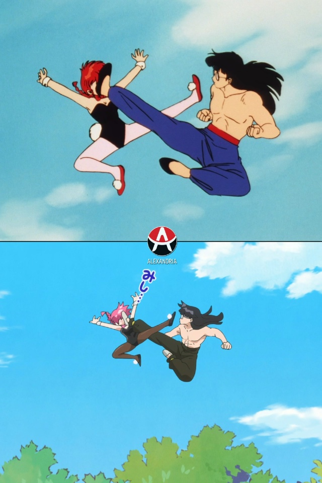 ❤ Сравниваем «Ранма 1/2»: сериал 89-го х 3 серия 2 сезона р?...