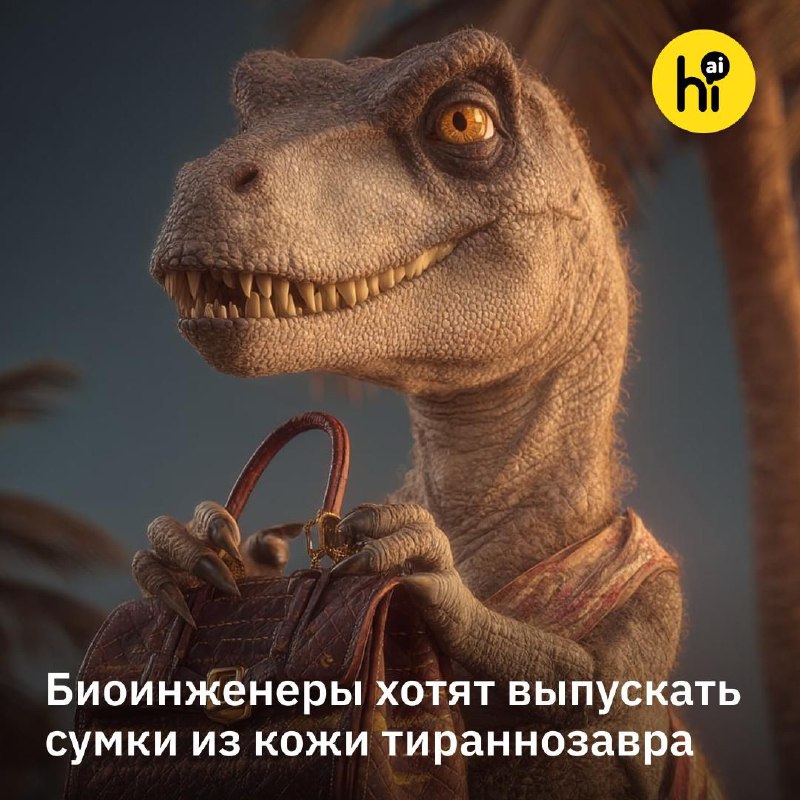 🦖 Генные инженеры хотят шить кошельки и сумки из кожи тираннозавра
Генные инженеры из компании Org