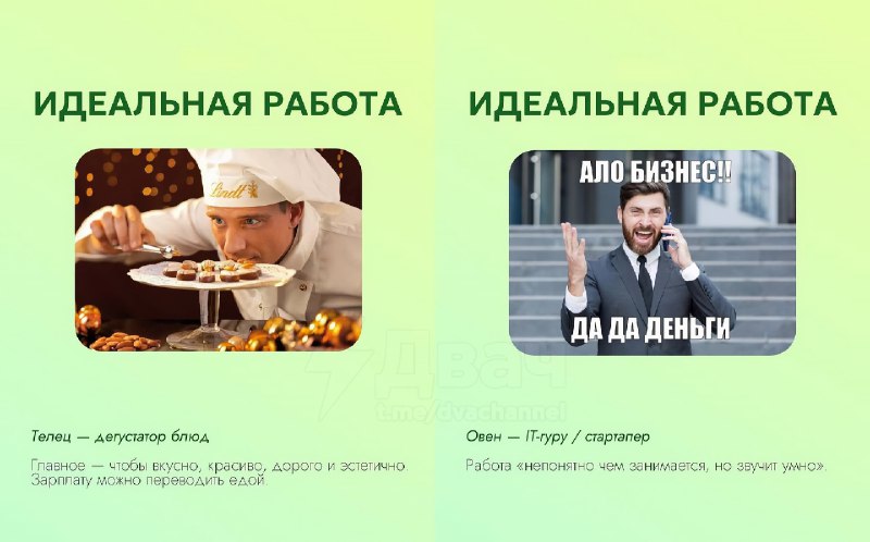 Астрологи собрали список идеальных профессий для каждого знака зодиака
Ищем себе РАБоту