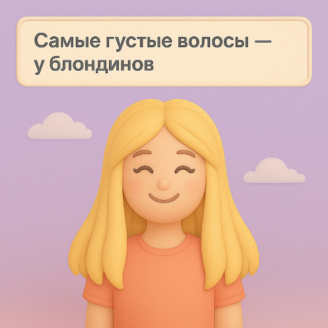 У блондинов самые густые волосы ?✨
Блондины обладаю?...