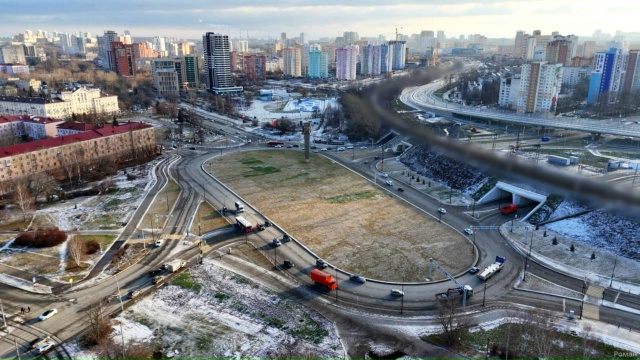 Обновленная площадь Гайдара в Перми с высоты.
⠀
Фото R...