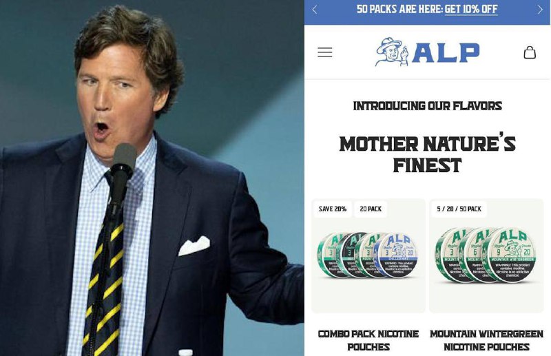 У Такера Карлсона украли снюс на $8 миллионов 😳
По данным СМИ, журналист держал огромную партию таб