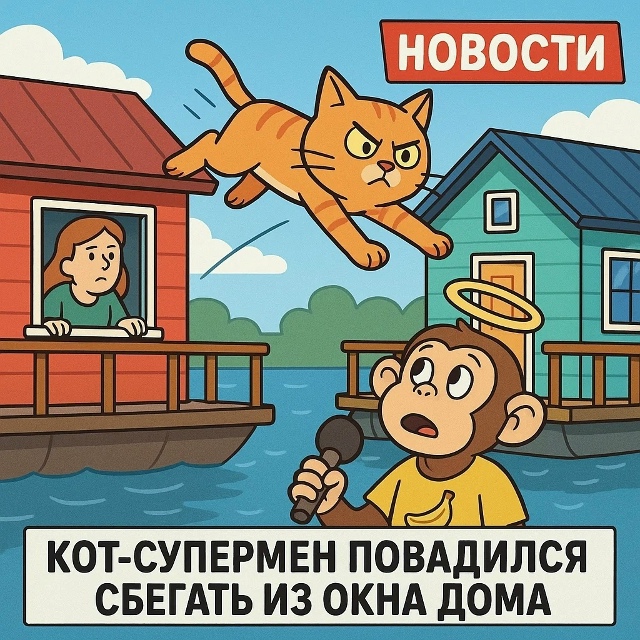 Безумные приколы
Коты всегда найдут способ выбраться ?...