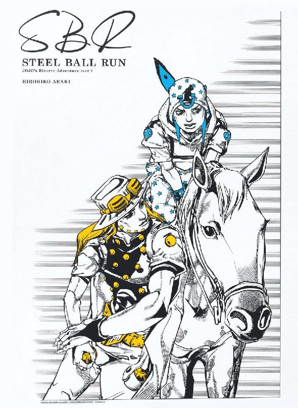 ⚡️Новая официальная иллюстрация Хирохико Араки, посвященная выходу в эфир аниме «Невероятное приключ