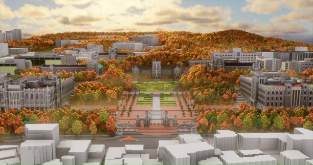 Студент потратил 700 часов на воссоздание своего универ...