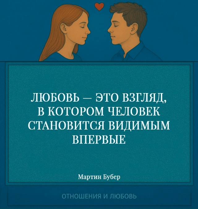 Любовь — это момент настоящего видения, когда человек ...