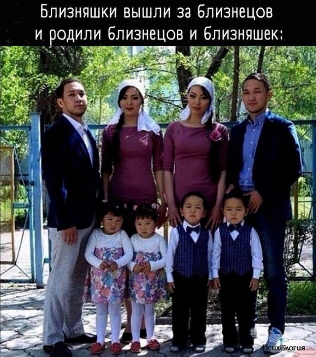 Семейство близняшек, это же надо такое совпадение 😅