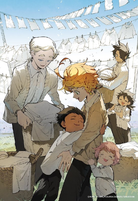 ⚡️Иллюстрации к 10-летию манги «Обещанный Неверленд»