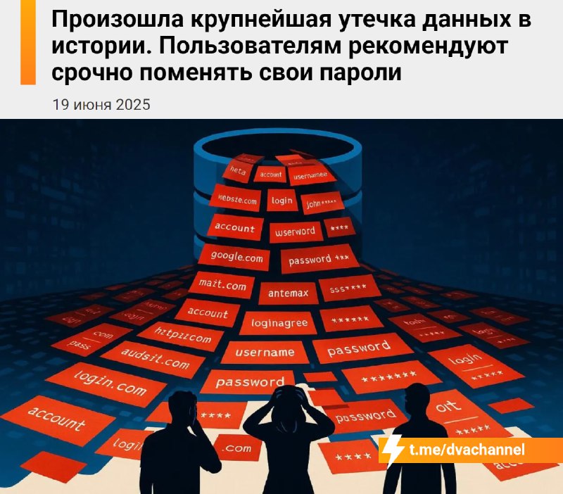 ⚡️Хакеры слили в Сеть 16 миллиардов паролей от аккаунтов Apple, Google, Instagram, Facebook, GitHub