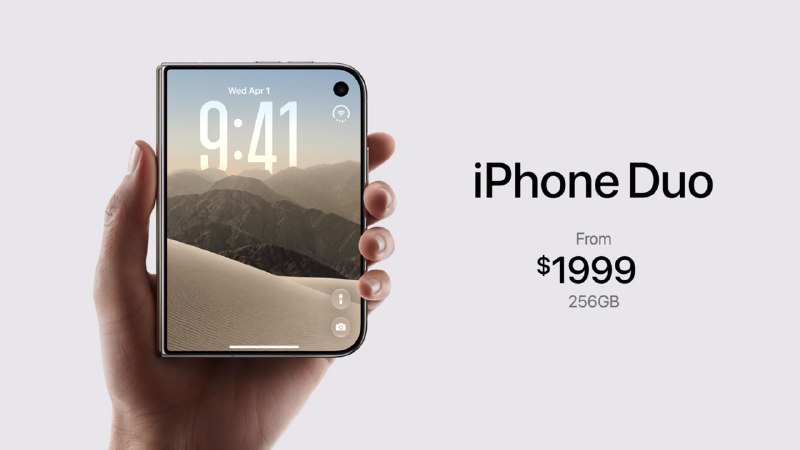 ⚡️Apple представила iPhone Duo — первый складной айфон
