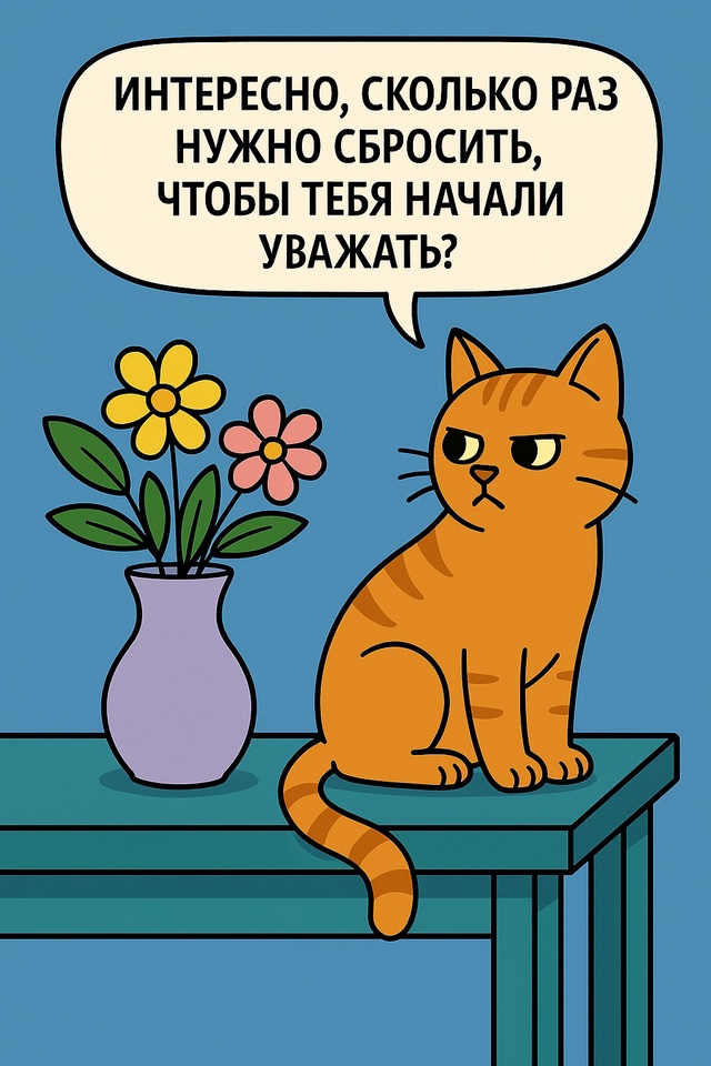 Кот, который требует уважения… нестандартными метода?...