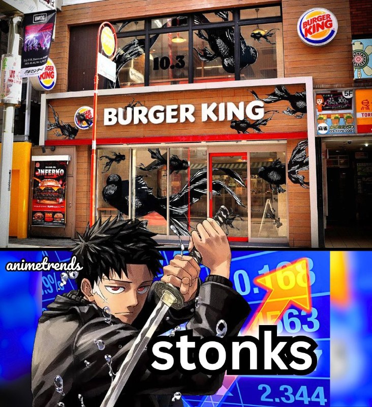 🔥BURGER KING и манга «Кагурабачи» объединяются в Японии.