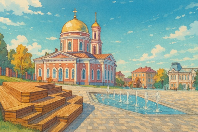 Наш Бирск в рисованом стиле, всем хороших выходных!)