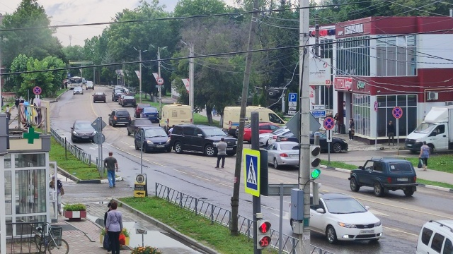Авария в центре города
