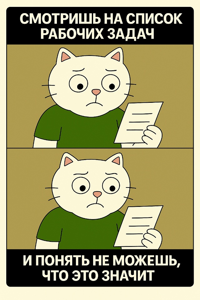 Иногда смотришь на список рабочих задач
и ловишь себя ?...