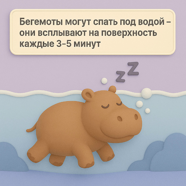 Бегемоты спят даже под водой ??
Бегемоты умеют спат?...
